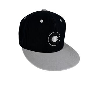 Colorado Mountain Merch Snapback Hat Black Gray C Logo Adjustable Cap